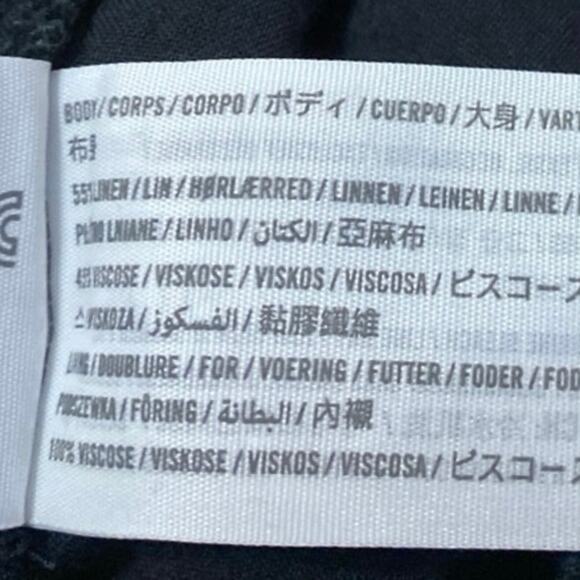 Abercrombie & Fitch Women's Black Linen Elastic Waist Casual Lounge Shorts Sz M - Picture 5 of 5